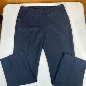 Judy Group Flat Front Trousers Pants Women's 14 Blue 100% with Pocket Detail